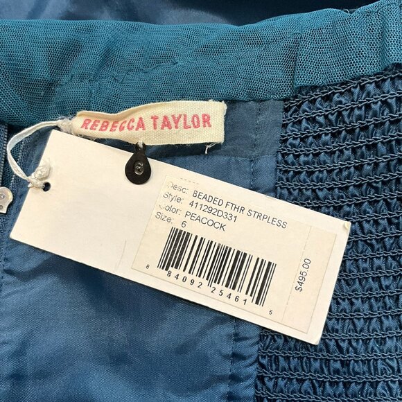 Rebecca Taylor  Peacock Dress Size 6 - Picture 4 of 9